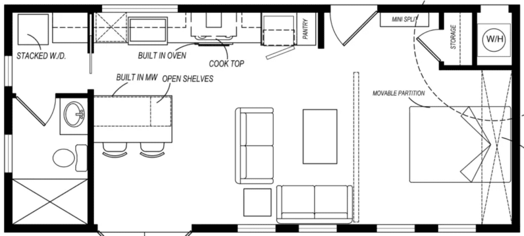 Adore Homes ADU floor plan